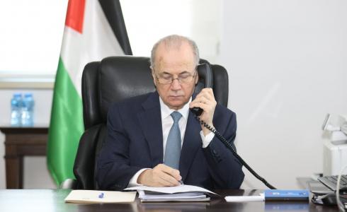 رئيس الوزراء الفلسطيني يؤكد ضرورة عقد مؤتمر المانحين