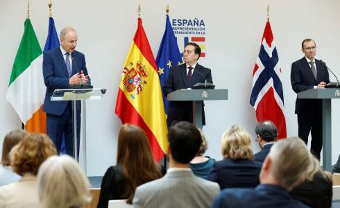 اسبانيا وإيرلندا والنرويج تطالب بوقف إطلاق النار في غزة