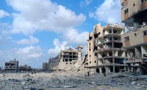 آثار الدمار في مدينة حمد السكنية