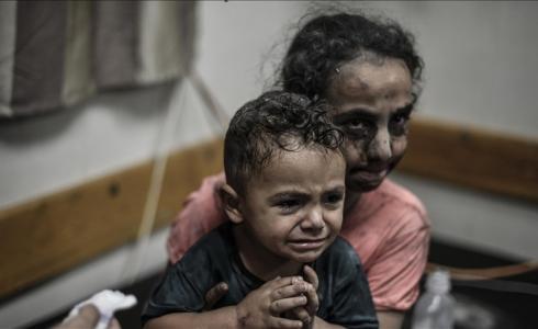 أطفال غزة جراء القصف الإسرائيلي
