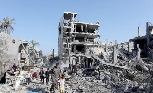 آثار القصف الإسرائيلي على غزة