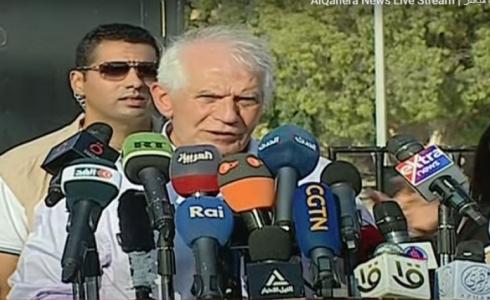 جوزيب بوريل من أمام معبر رفح