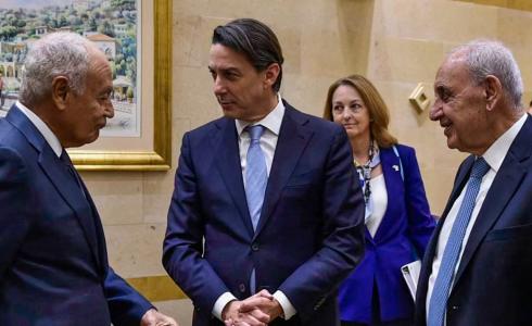 المبعوث الأميركي وأمين عام جامعة الدول العربية ورئيس البرلمان اللبناني