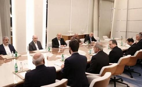 لقاء وفد قيادي من حماس بالرئيس الإيراني في الدوحة