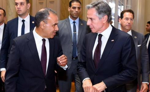 وزير الخارجية الأمريكي بلينكن ونظيره المصري عبد العاطي