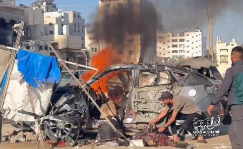 4 شهداء باستهداف مركبة وسط مدينة غزة