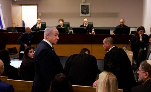 نتنياهو من داخل المحكمة المركزية في  تل أبيب