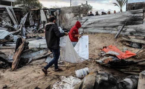 جثامين متفحمة بمدرسة خليل عويضة شمالي قطاع غزة