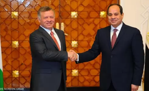السيسي والعاهل الأردني - أرشيف