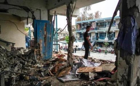 دمار حل بمدرسة في غزة إثر قصف إسرائيلي