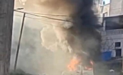 قصف مركبة في الحي الشرقي بمدينة جنين