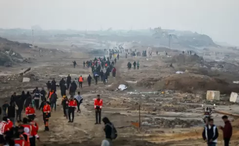 ممر نتساريم خلال عودة الغزيين إلى شمال قطاع غزة