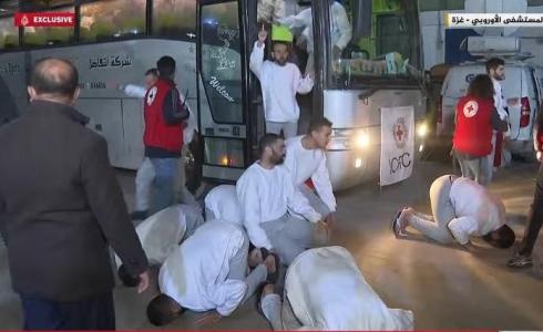 وصول الأسرى الفلسطينيين إلى قطاع غزة