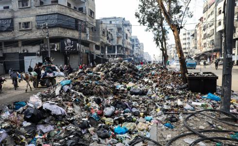 نفايات في شوارع قطاع غزة