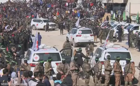 خلال تسليم أسرى إسرائيل في قطاع غزة