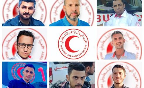 انتشال جثامين 15 شهيدا من الدفاع المدني والهلال الأحمر برفح