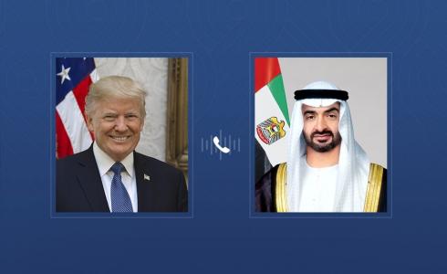 رئيس الإمارات وترامب يبحثان جهود وقف إطلاق النار في غزة