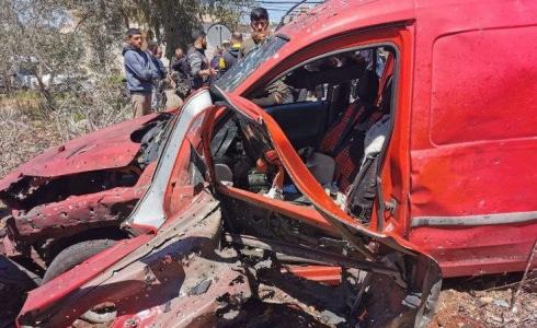 المركبة التي تم قصفها في لبنان