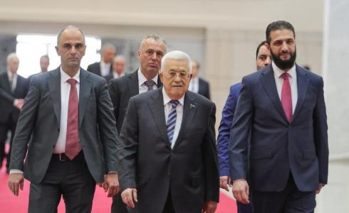 الرئيس عباس ونظيره السوري الشرع
