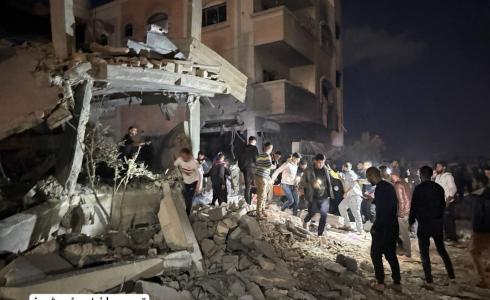 قصف منزل عائلة الدرباشي في خانيونس