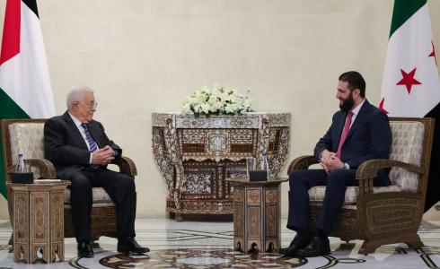 تفاصيل اجتماع الرئيس عباس مع الشرع في دمشق