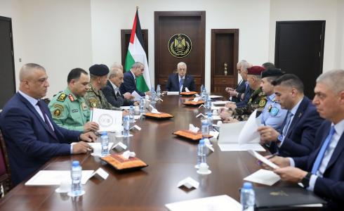 تفاصيل اجتماع الرئيس عباس بقادة الأجهزة الأمنية