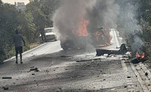 من قصف السيارة جنوب لبنان