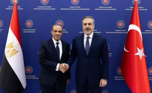 وزير الخارجية والهجرة المصري مع نظيره التركي - أرشيف