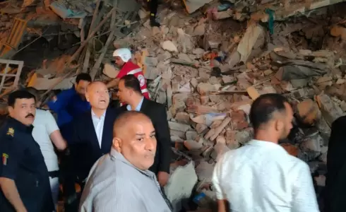 انهيار عقار سكني في القاهرة