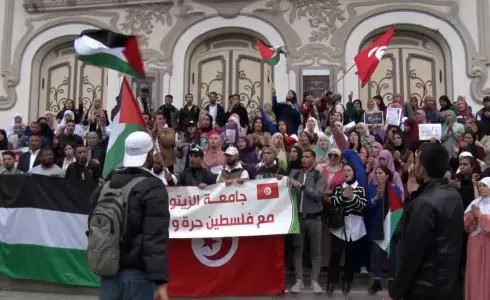 متضامنون من تونس مع فلسطين