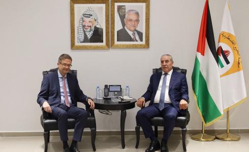لقاء حسين الشيخ مع رئيس البعثة الألمانية لدى فلسطين