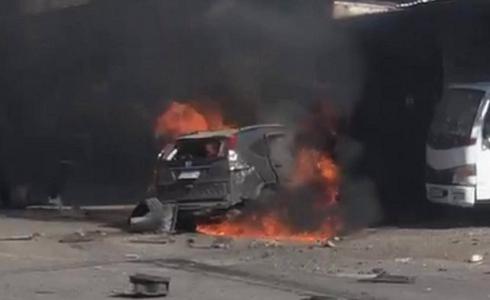 المركبة المستهدفة في شمال لبنان