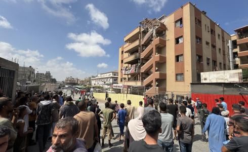 قصف مجمع ناصر الطبي