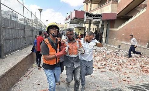 قصف مجمع ناصر الطبي