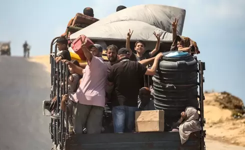 نزوح المواطنين في غزة - توضيحية