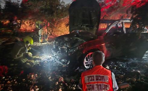 السيارة المشتعلة في كفر قاسم