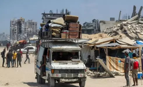 النزوح والإخلاء في قطاع غزة