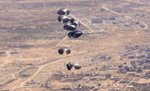إسقاط المساعدات جوياً على قطاع غزة