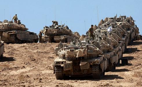 رتل دبابات إسرائيلية يتوغل في قطاع غزة، اليوم