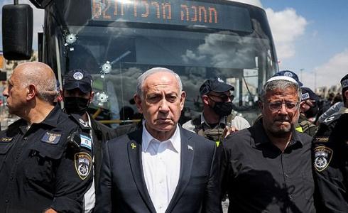 نتنياهو من موقع عملية إطلاق النار في القدس