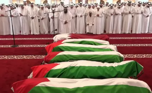 الدوحة تشيّع شهداء الهجوم الإسرائيلي
