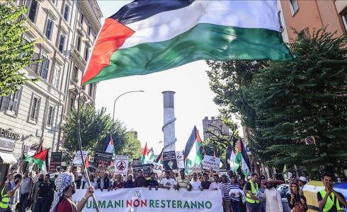 مظاهرات في روما لوقف الإبادة في غزة