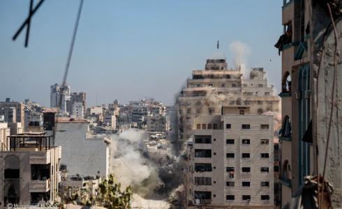 القصف في مدينة غزة