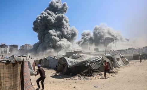 القصف الإسرائيلي في مدينة غزة