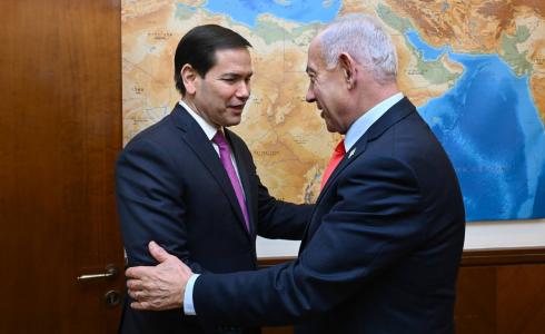 نتنياهو وروبيو خلال اللقاء