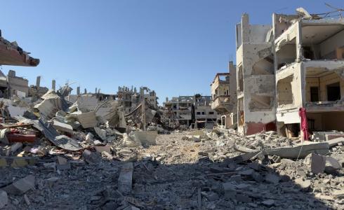 تأثير الدمار جراء تفجير مجنزرة مفخخة في حي الصبرة صباح اليوم