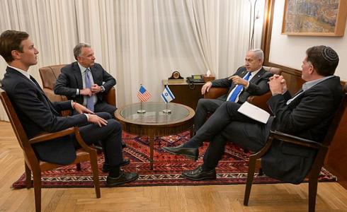 نتنياهو وديرمر مع كوشنر وويتكوف