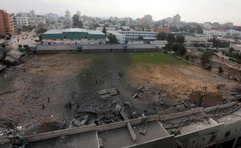 دمار الملاعب في غزة جراء الحرب.