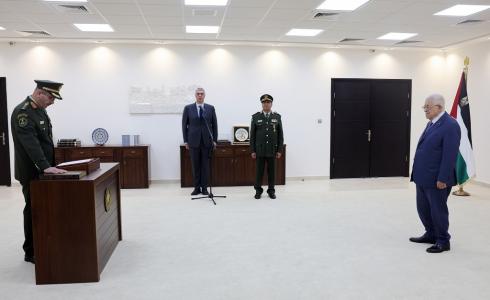 "سبيتان" يؤدي اليمين القانونية أمام الرئيس عباس نائبا عاما عسكريا