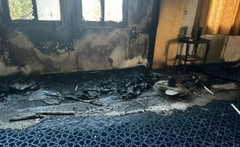 حرق مسجد الحاجة حميدة في بلدة ديراستيا